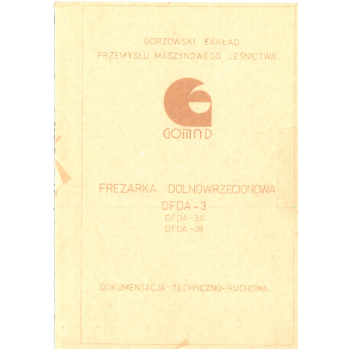 DTR frezarka GOMAD DFDA-3 3A 3B
